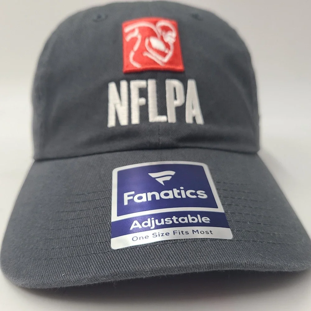 NFLPA Hat Strapback Fanatics Grey Red White NFL Players Association Football Men